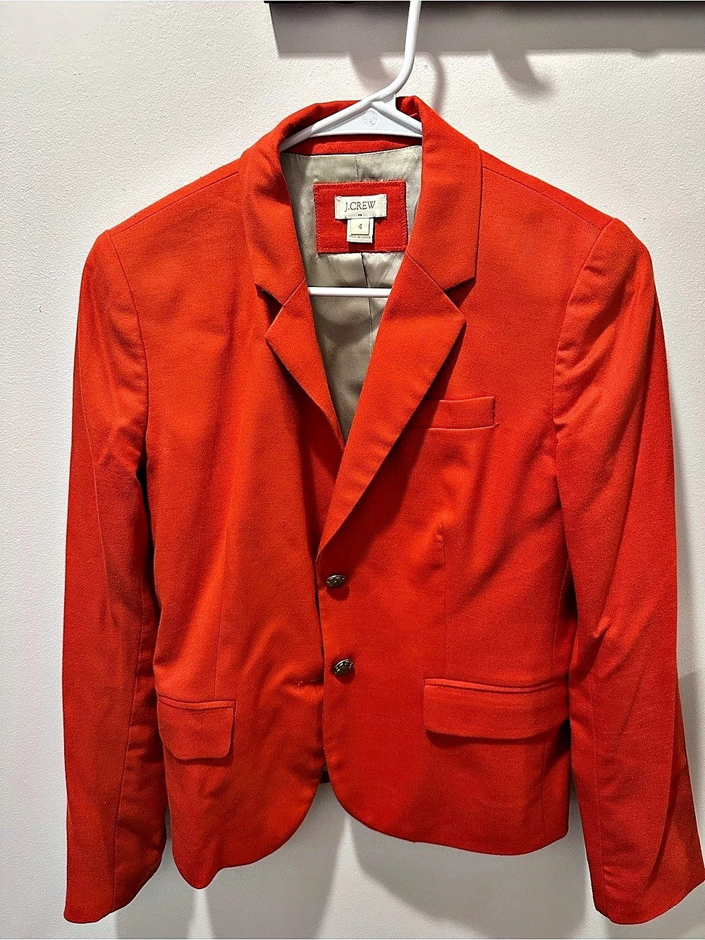 J.Crew Regent Blazer Orange Size 4